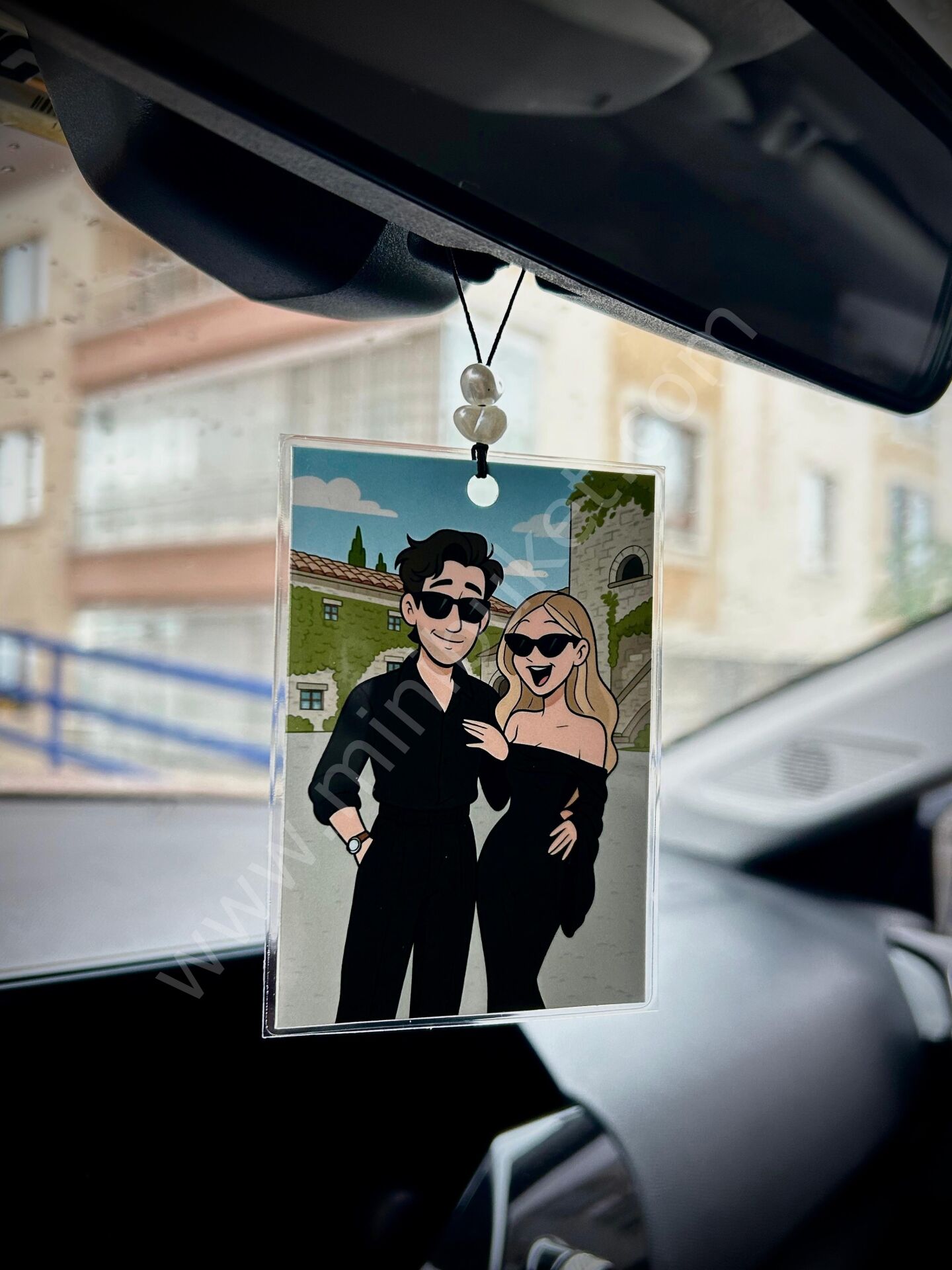 Kişiye Özel Animasyon Fotoğraflı Dikiz Aynası Süsü