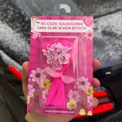 Solmayan Mini Buket - Bu Çiçek Solana Kadar Seni Seveceğim