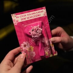 Solmayan Mini Buket - Bu Çiçek Solana Kadar Seni Seveceğim