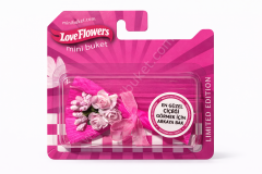 Aynalı Love Flowers Çiçek Buketi, Hot Flowers Arkasında Ayna Olsun - pembe