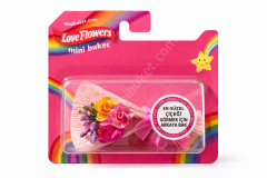 Aynalı Love Flowers Çiçek Buketi, Hot Flowers Arkasında Ayna Olsun - rainbow