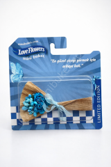 Mini Buket Aynalı Love Flowers, Tasarım Çiçek Buketi, Mavi Hot Flowers