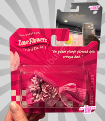 Mini Buket Aynalı Çiçekler Karışık 50 Adet Toptan