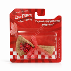 Mini Buket Aynalı Çiçekler Karışık 50 Adet Toptan